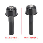 CNC Black Handlebar Ends for Kawasaki Vulcan S 650, Z650RS, Z900RS (A9)