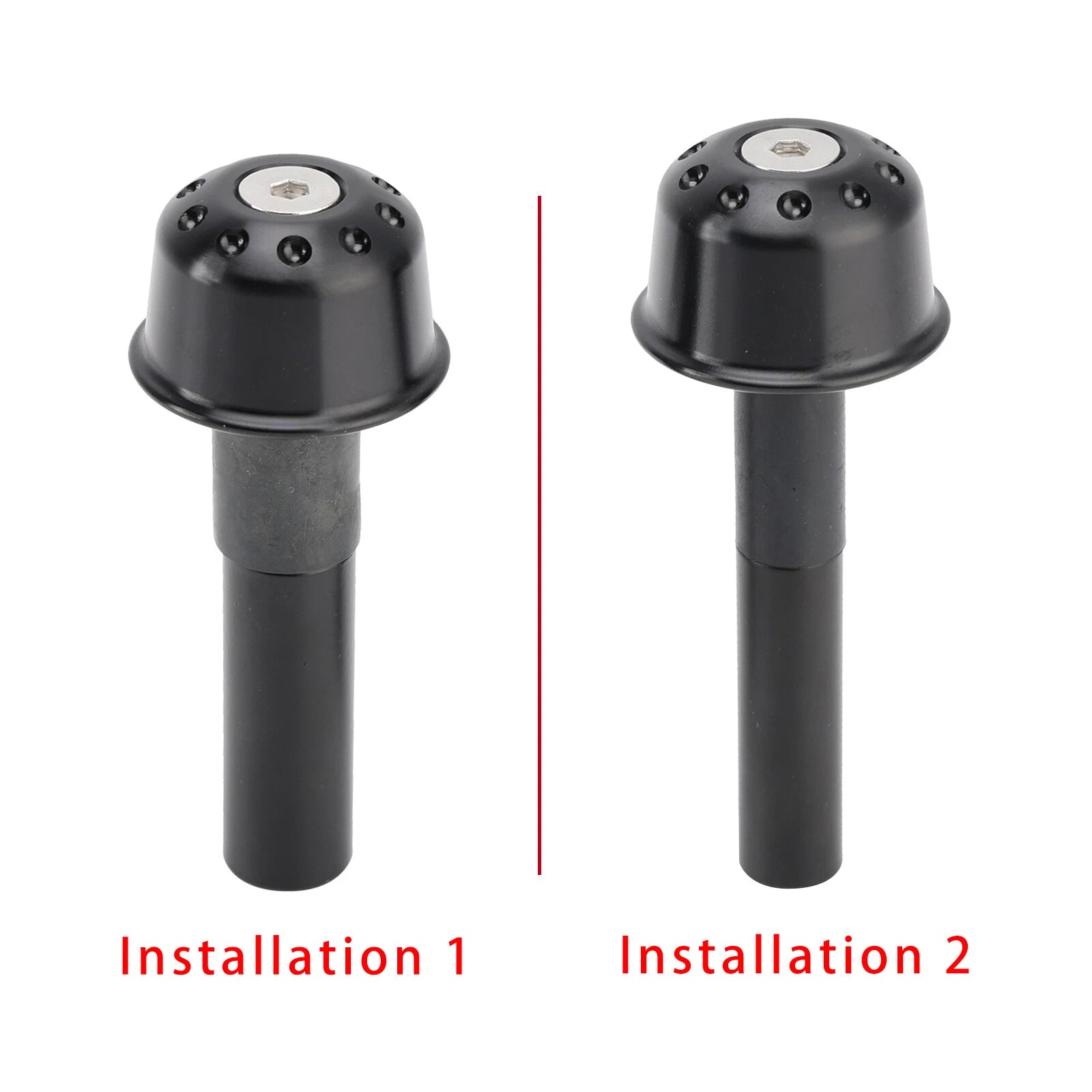 CNC Black Handlebar Ends for Kawasaki Vulcan S 650, Z650RS, Z900RS (A9)