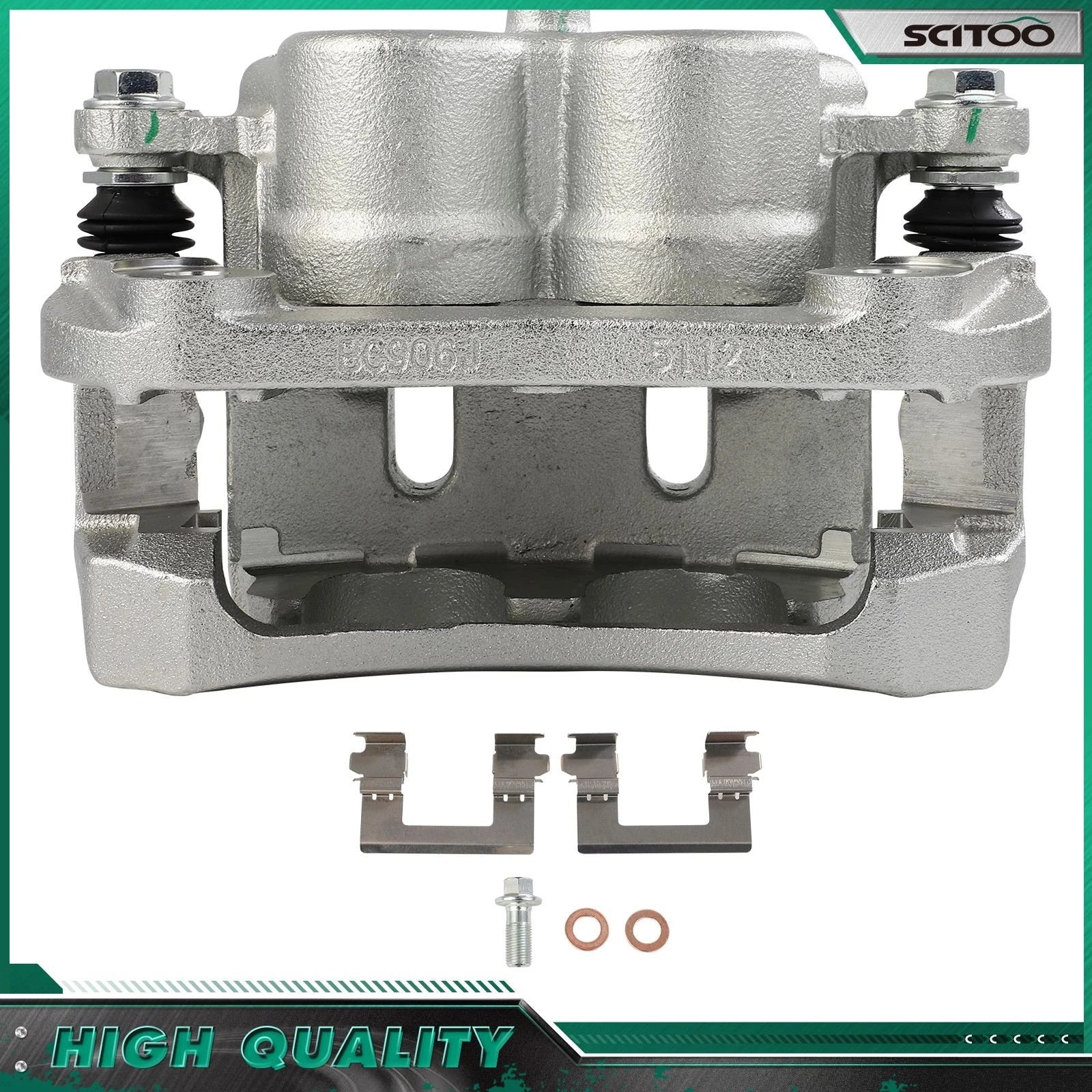 Front Left Brake Caliper w/ Bracket for Nissan Titan (2008–2015, 2017–2022)