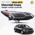 Projector Halogen Headlight with LED DRL Right for Chevy Cruze (2016–2019)
