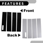 Set of 4 Car Pillar Window Trim Covers for Ford F-150 (2015–2021) Black