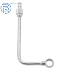 Chrome Steel Fuel Line 8126 for 3/8" Barbed End