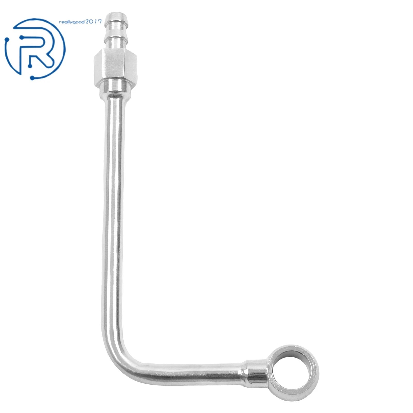 Chrome Steel Fuel Line 8126 for 3/8" Barbed End