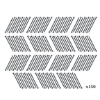 Set of 150 Plastic Garden Stakes for Lawn Edging