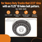 2 Piece Drive Axle Wheel Balancer for Heavy Duty Trucks (10 Bolt Holes)