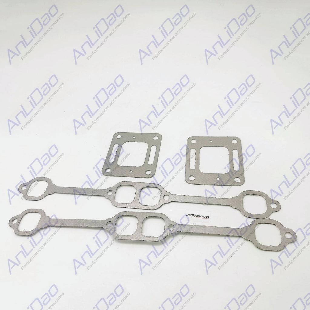 Set of 2 Manifold & Riser Elbow Gaskets for Mercruiser 5.7L 350 27-33395 27-863724