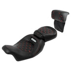 Driver Passenger Seat Backrest for Harley Road Glide (2014-2023) Red Stitching