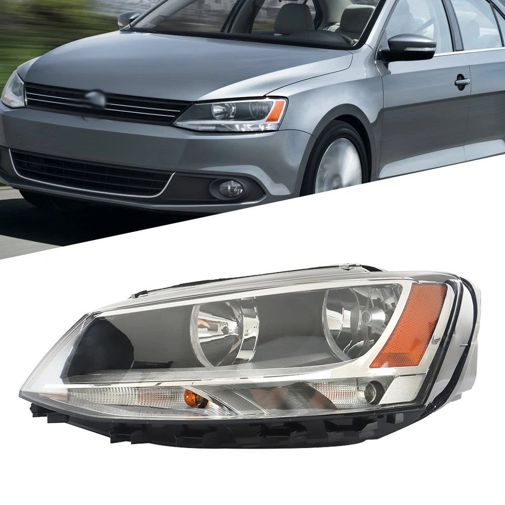 Headlight for Volkswagen Jetta (2011â2018) Black Left Driver Side