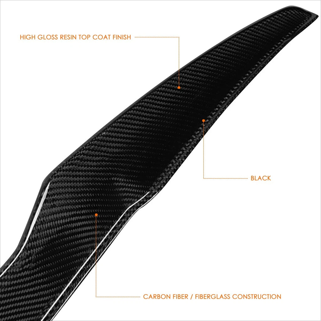 Carbon Fiber V-Style Rear Trunk Lid Spoiler for Audi A4 Quattro (2017–2021)