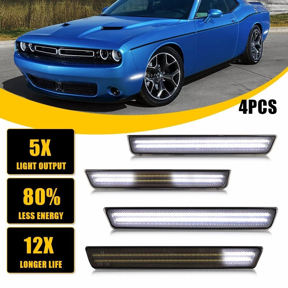 Set of 4 LED Side Marker Lights for Dodge Challenger (2015–2022) EXV