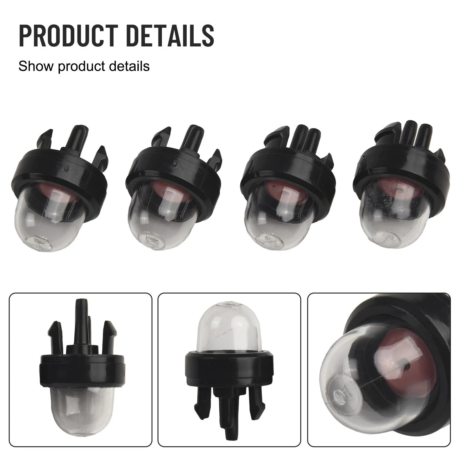 4x Primer Bulbs for Poulan, Homelite, Toro, Craftsman (188-512)