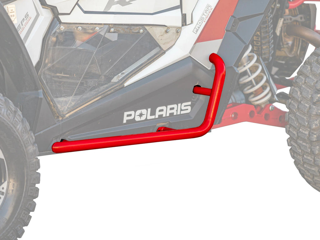 SuperATV Heavy Duty Nerf Bars for Polaris RZR XP 1000 / S 1000 (2014–2023) - Red