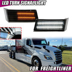 Smoked Dynamic LED Turn Signal Foot Step Lights for Freightliner Cascadia (2018–2025)