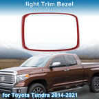 Rear Row Headlight Trim Bezel for Toyota Tundra (2014–2021) Red