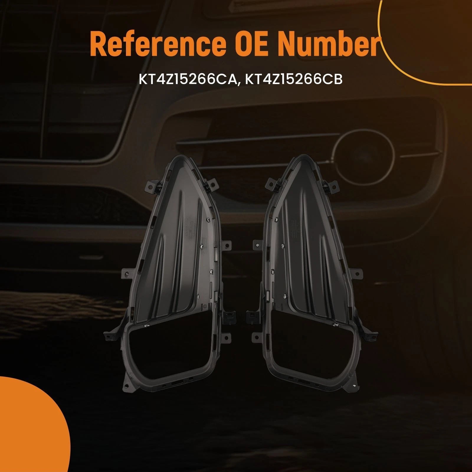 Fog Lamp Grille Cover Bezel for Ford Edge (2019–2022)