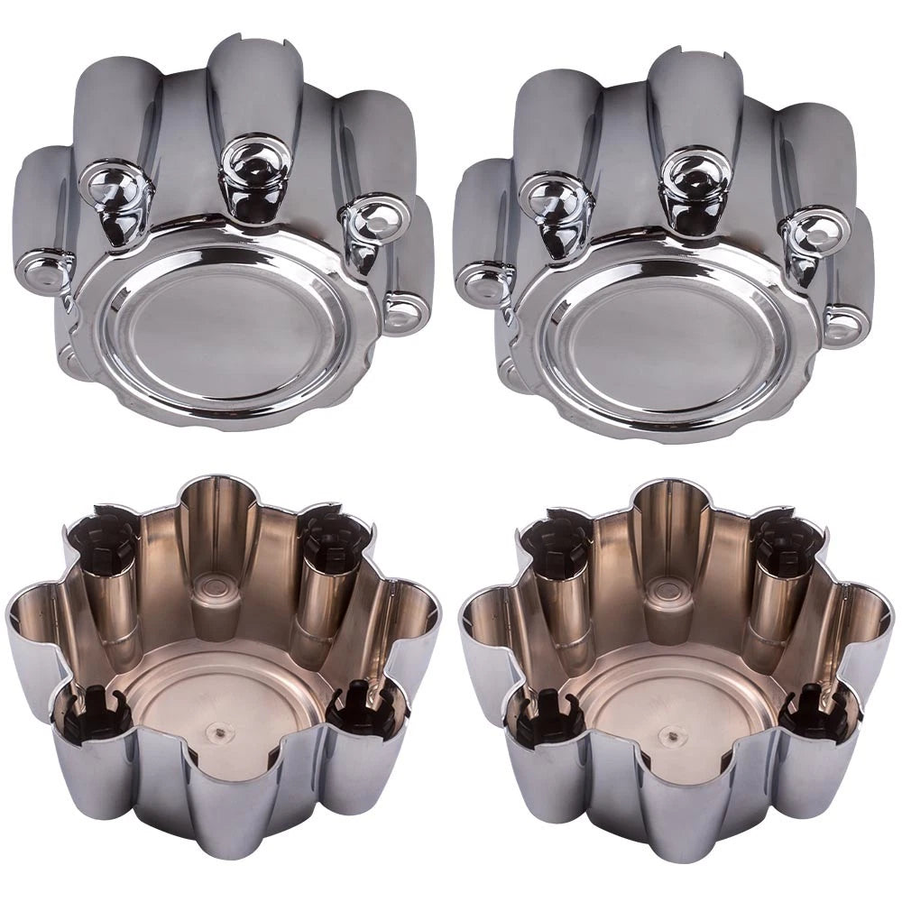 Set of 4 Chrome Wheel Center Hub Caps 8 Lug for Ford Excursion (2000–2005)
