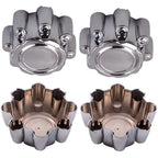 Set of 4 Chrome Wheel Center Hub Caps 8 Lug for Ford Excursion (2000–2005)