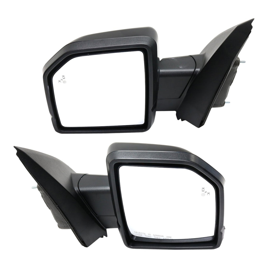 Set of 2 Mirrors for Ford F-150 (2015–2018) with Memory, Paintable, Puddle Light