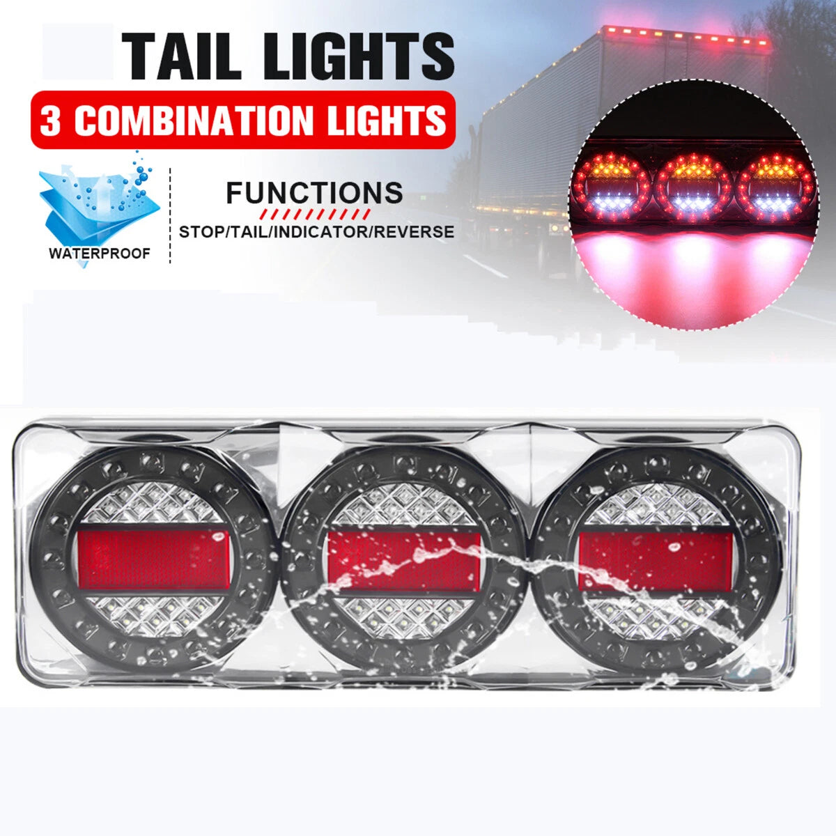 LED Indicator Tail Light for Universal Truck Trailer (No Specific Years)
