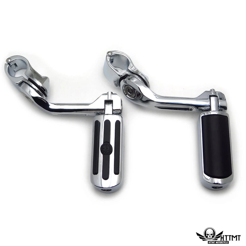 5" Groove Skull Highway FootPeg Footrest for Harley Sportster XL (1.25")