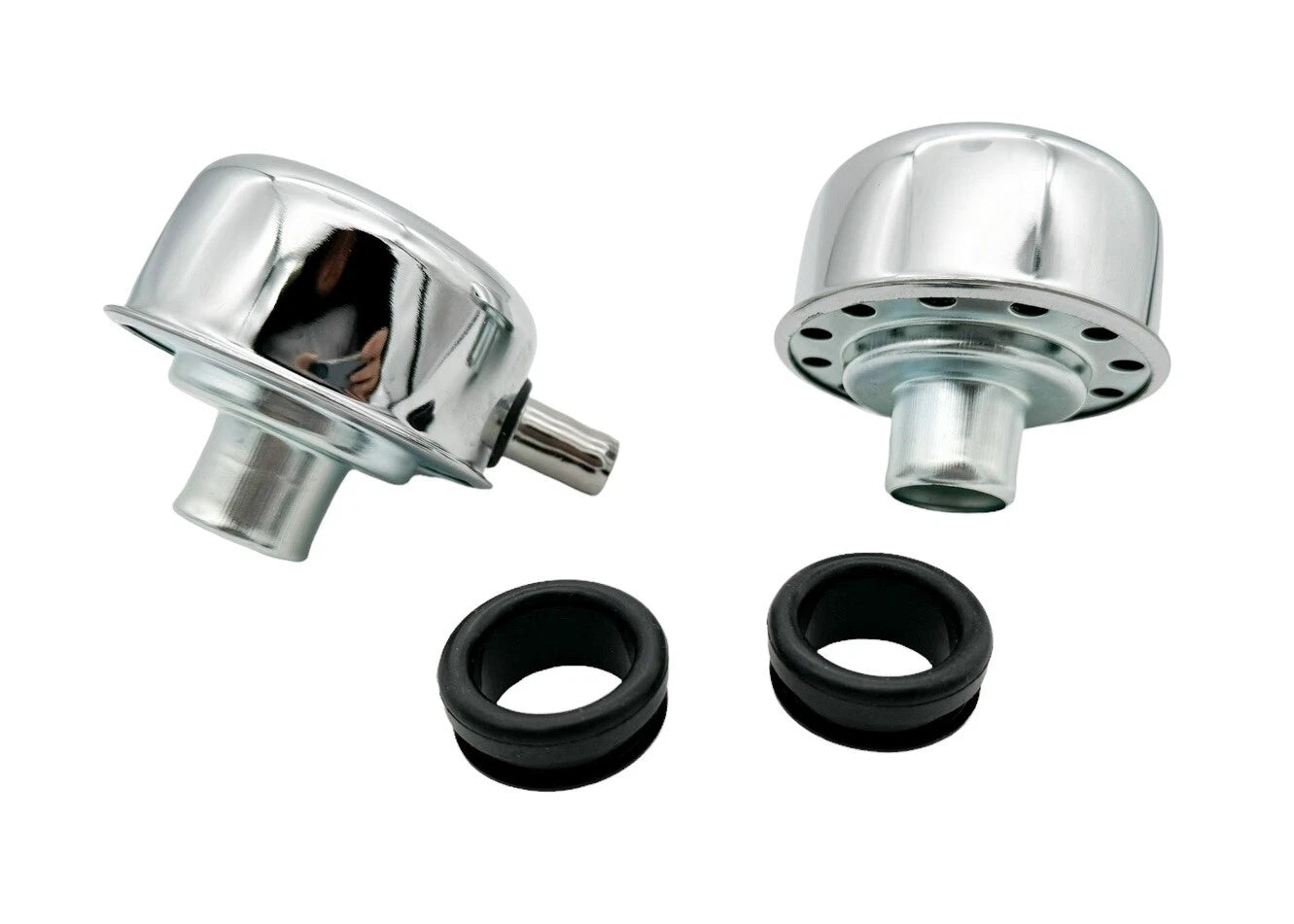 Breather PCV Valve with Push In Chrome Neck for 1-1/4 Valve Cover Hole (1)