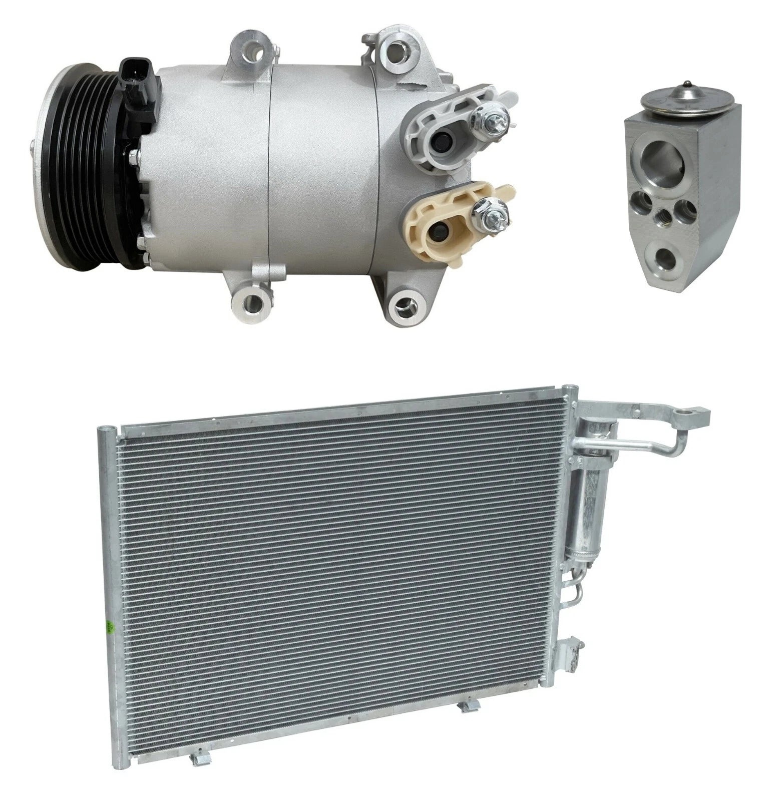 AC Compressor Kit With Condenser for Ford Fiesta 1.6L (2015–2019)