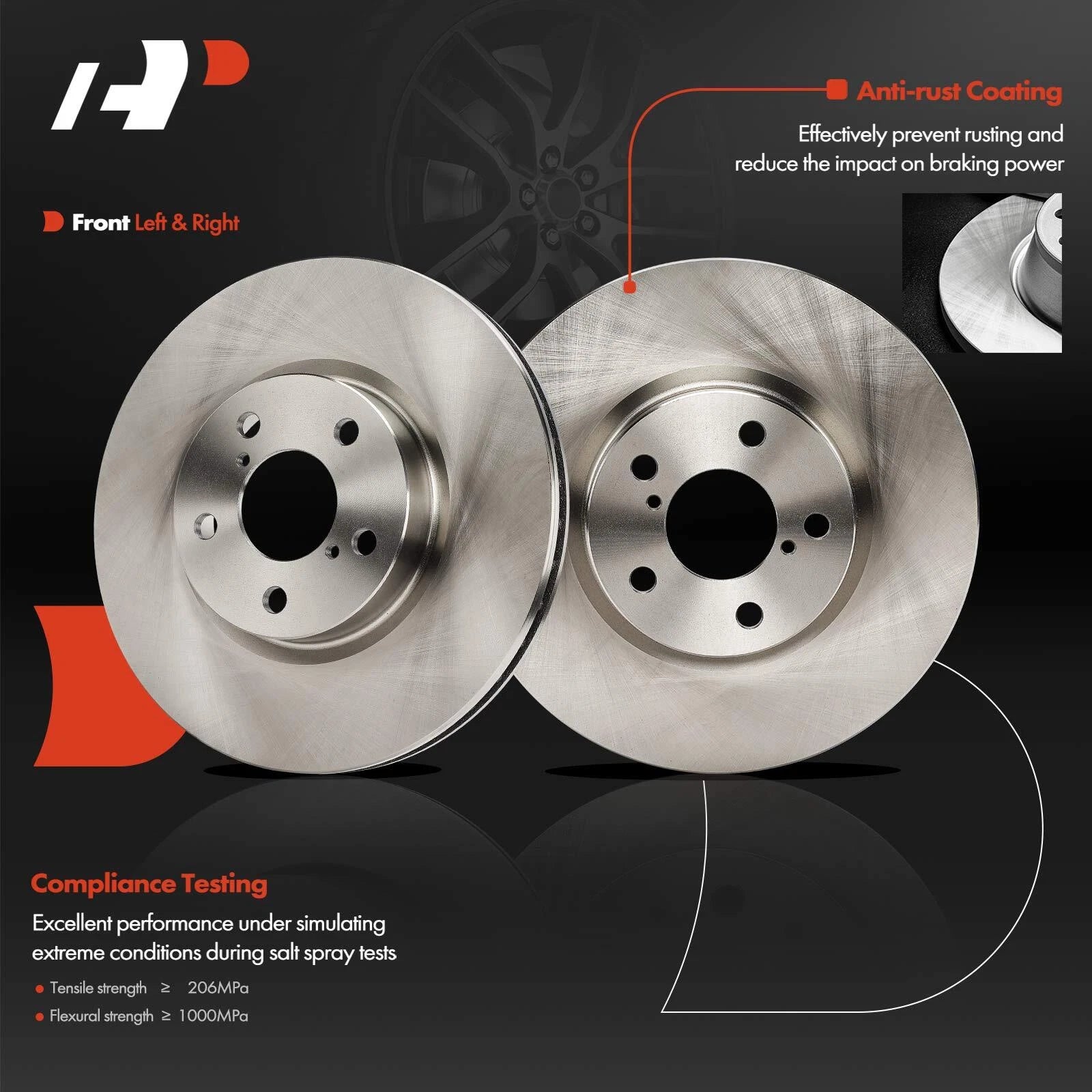 Front Disc Brake Rotors for Subaru Impreza (2017-2023)