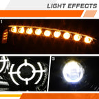 LED Sequential Chasing Signal Projector Headlights for Kenworth T660 (2008–2017)