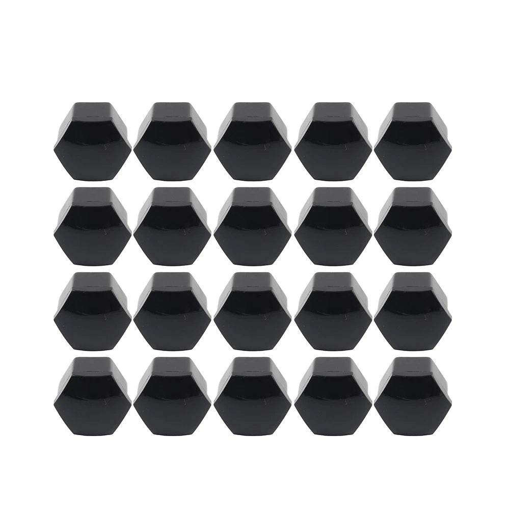 20Pcs 17mm Black Wheel Lug Nut Bolt Cover Caps for Audi