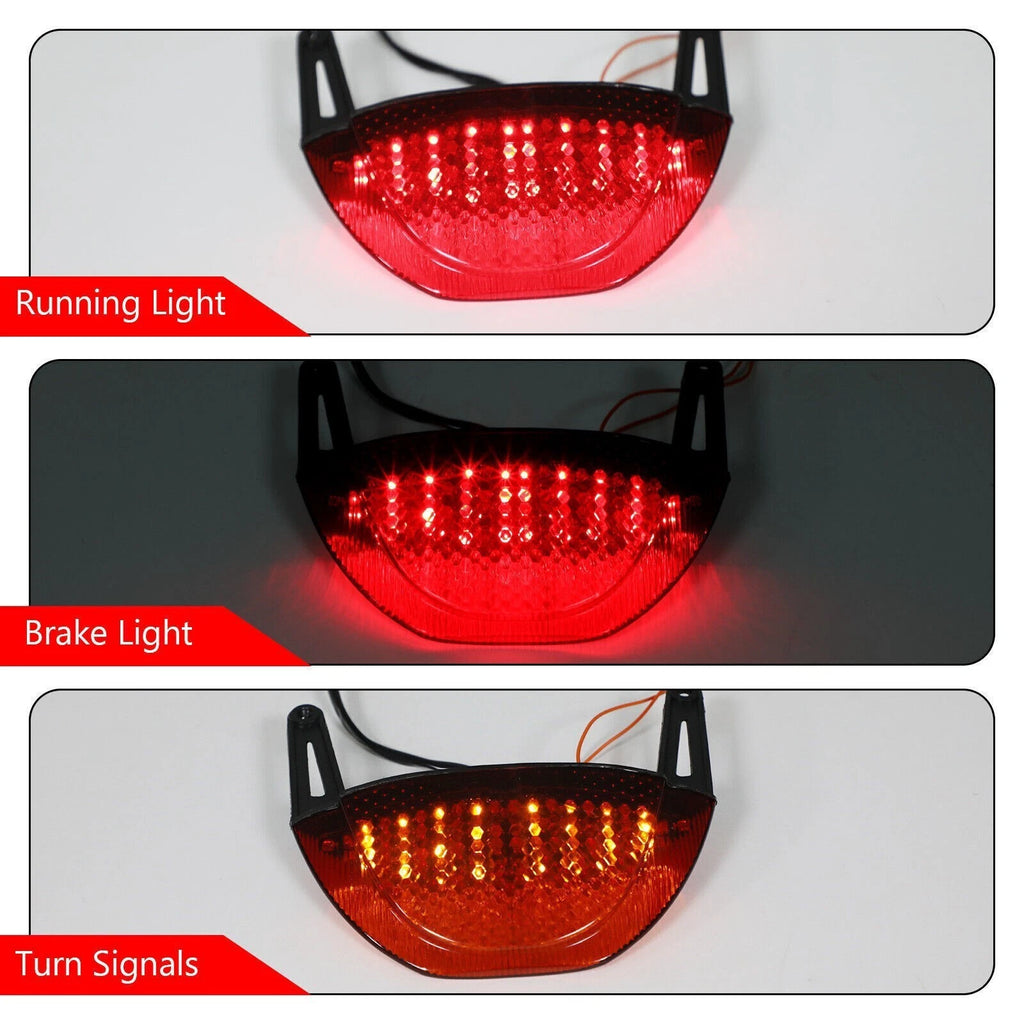 Rear Brake Turn Signals Taillight for Honda CBR 600RR (2007–2012) Red