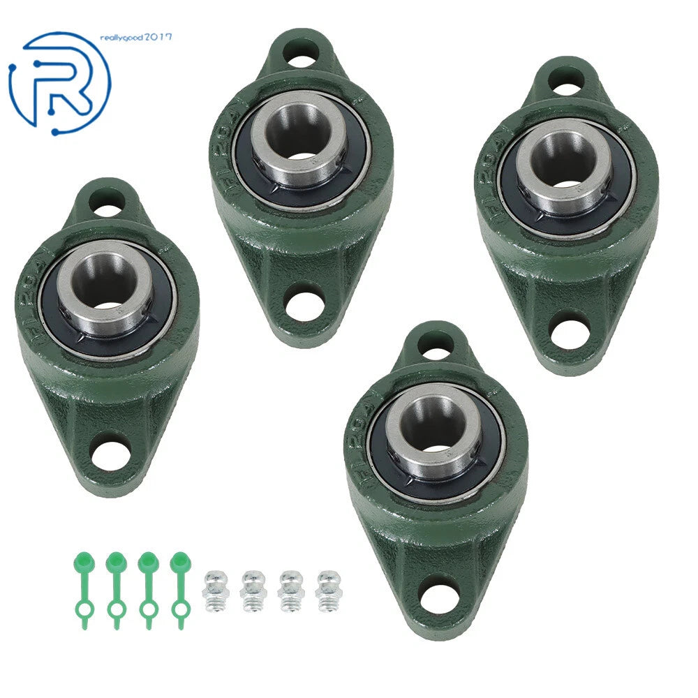 Set of 4 Pillow Block Bearings for UCFL204 (3/4" Bore)