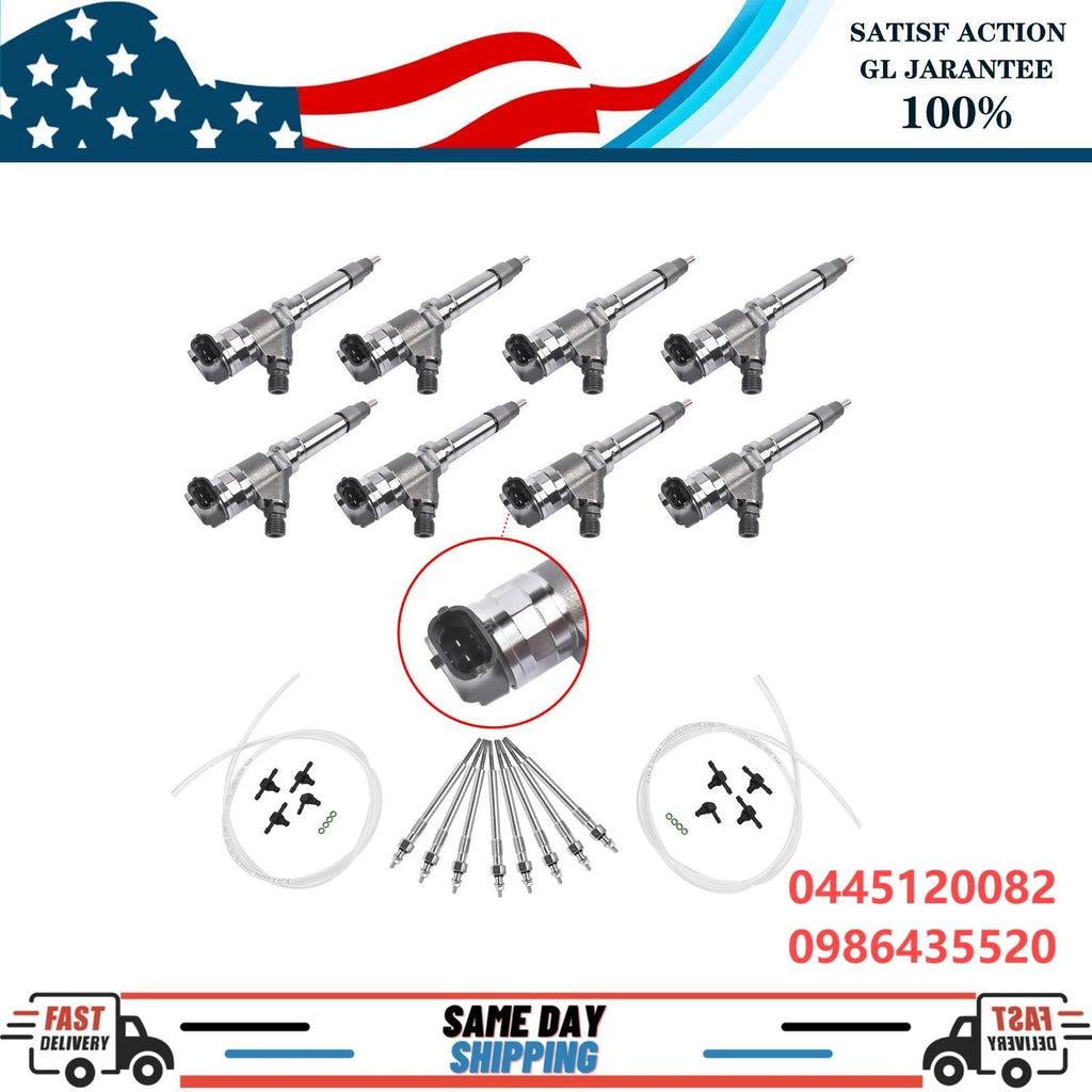8x Diesel Fuel Injectors for GMC Duramax Silverado (2007–2010) 6.6L