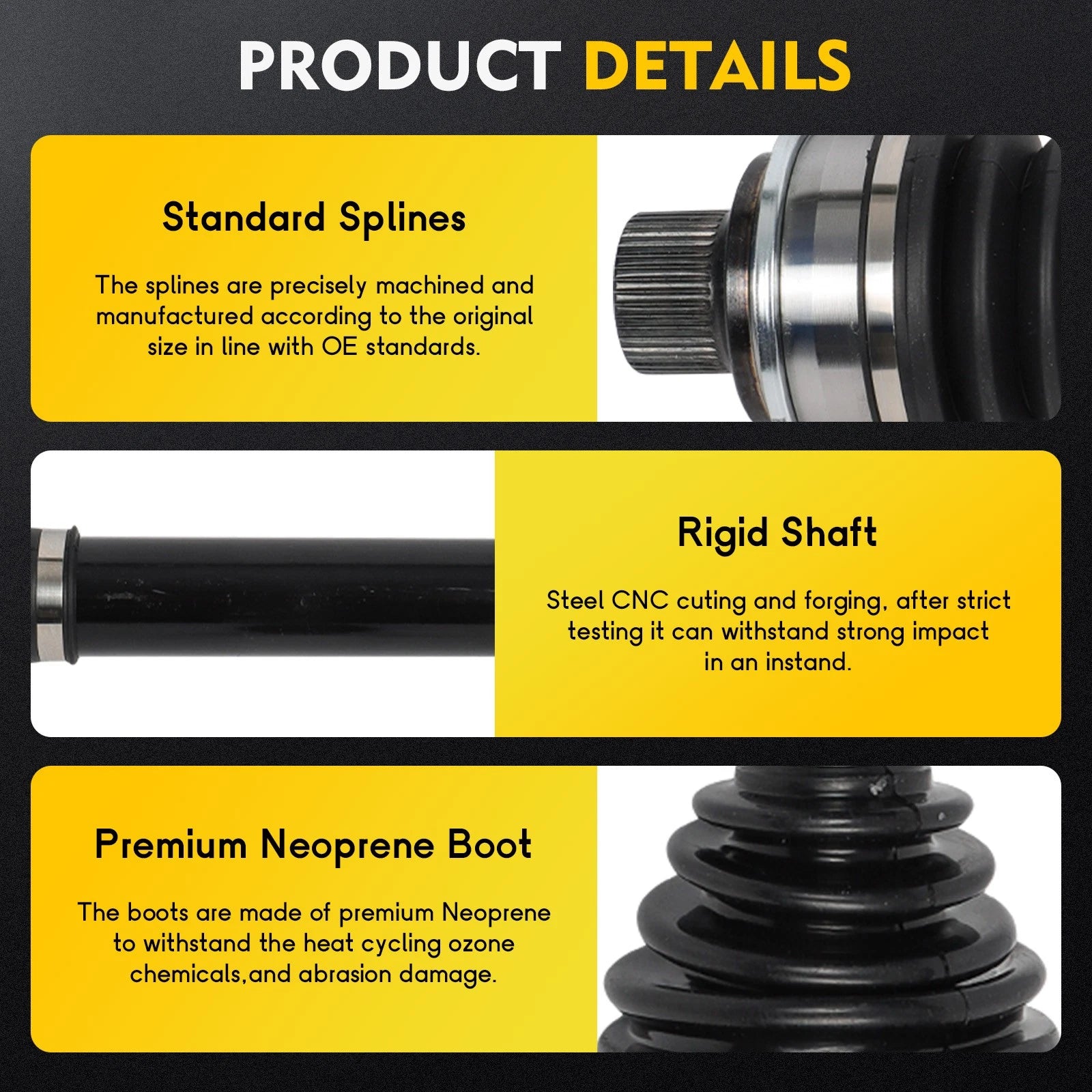 CV Axle Shaft Assembly for Audi Q7 Q8 (2015–2022)