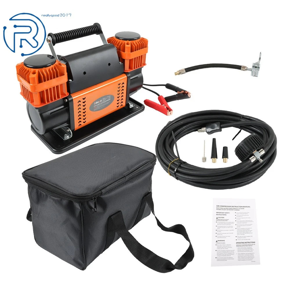 Dual Cylinder 12V Portable Inflator 150 PSI for Truck Tires (2010–2023)
