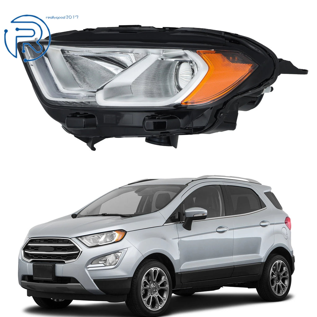 Headlight with LED DRL for Ford EcoSport (2018–2022) Chrome Housing
