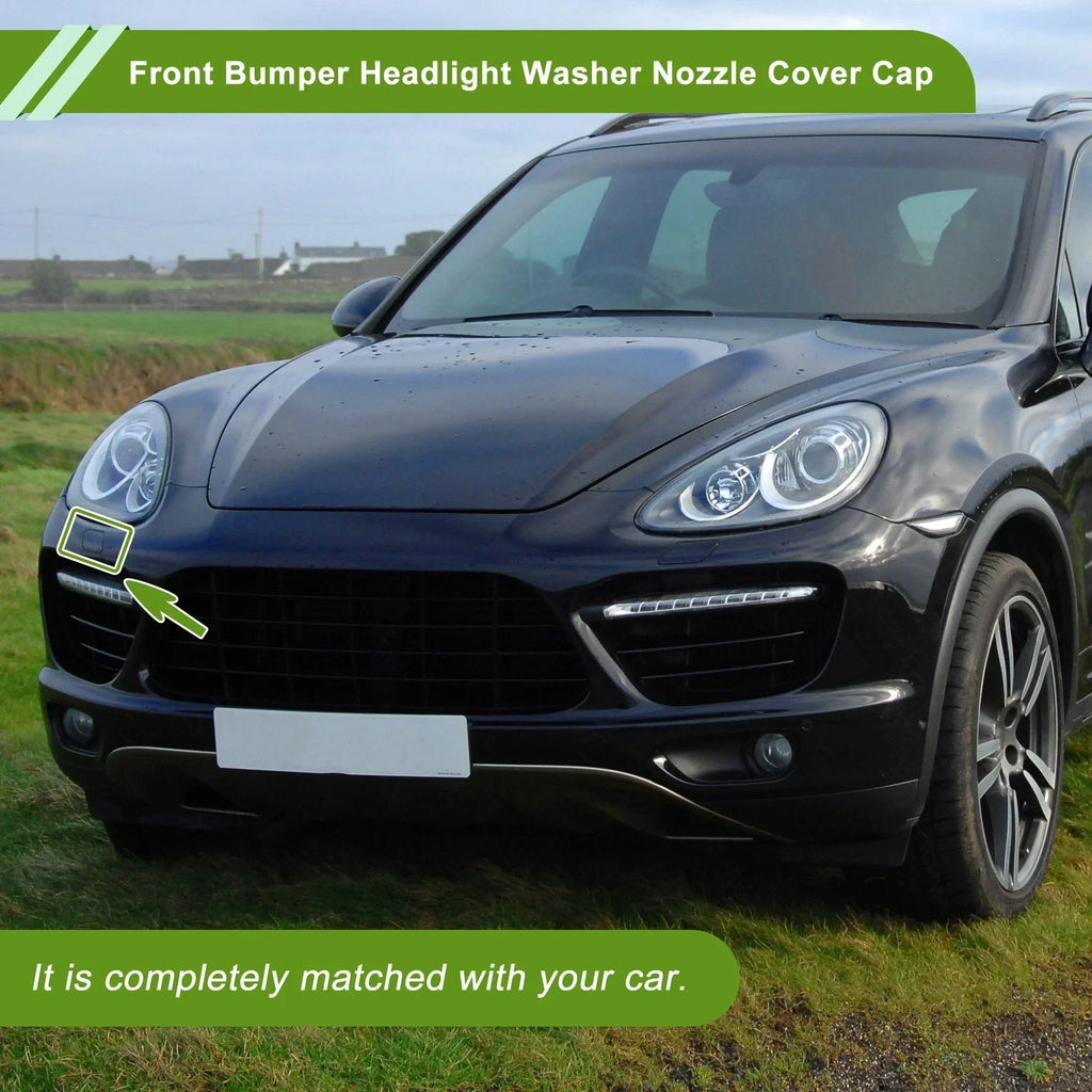 Washer Nozzle Cover for Porsche Cayenne 2008-2010 (2 x White Caps)