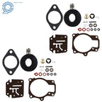 2 Carburetor Rebuild Kits with Float for Johnson Evinrude 50-60 HP