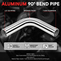 90 Degrees Bend 14 Gauge 2.5"OD Aluminum Intercooler Pipe for Turbo Hose