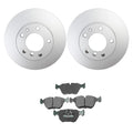 Front Rotors & Akebono EURO Ceramic Brake Pads Kit for BMW E34 525i 530i (1988–1995)