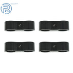 Set of 4 Black Aluminum 6AN Hose Separator Clamps for Oil/Fuel Hose