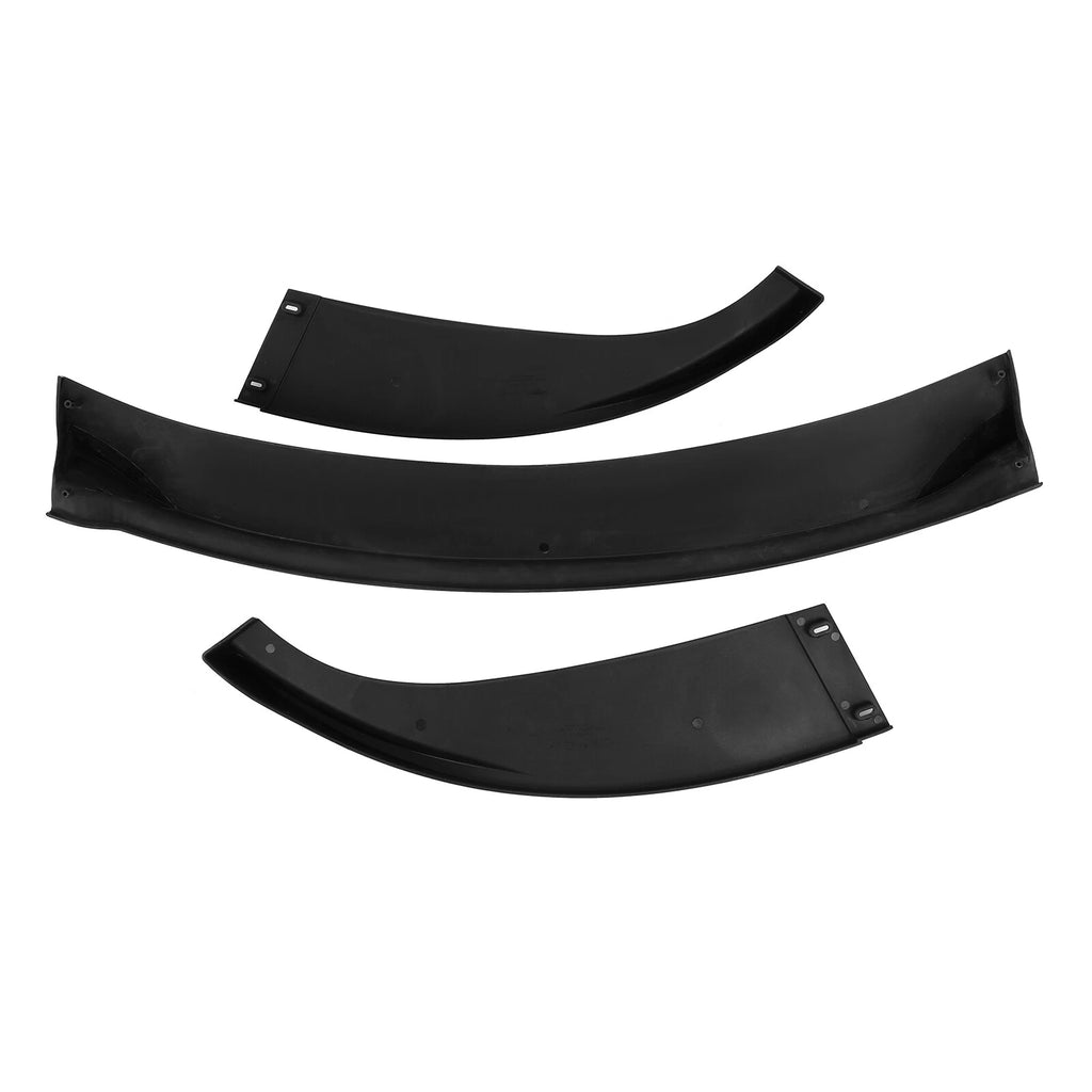 Front Bumper Lip Spoiler for BMW E60 M5 (2006–2010) - Glossy Black, 3 Pieces
