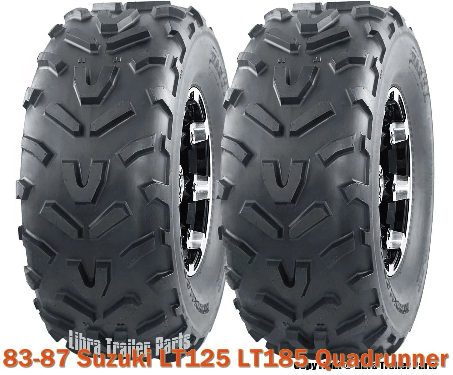 Set of 2 WANDA ATV Tires 20X7-8 /6PR for Suzuki LT125 LT185 (1983–1987)