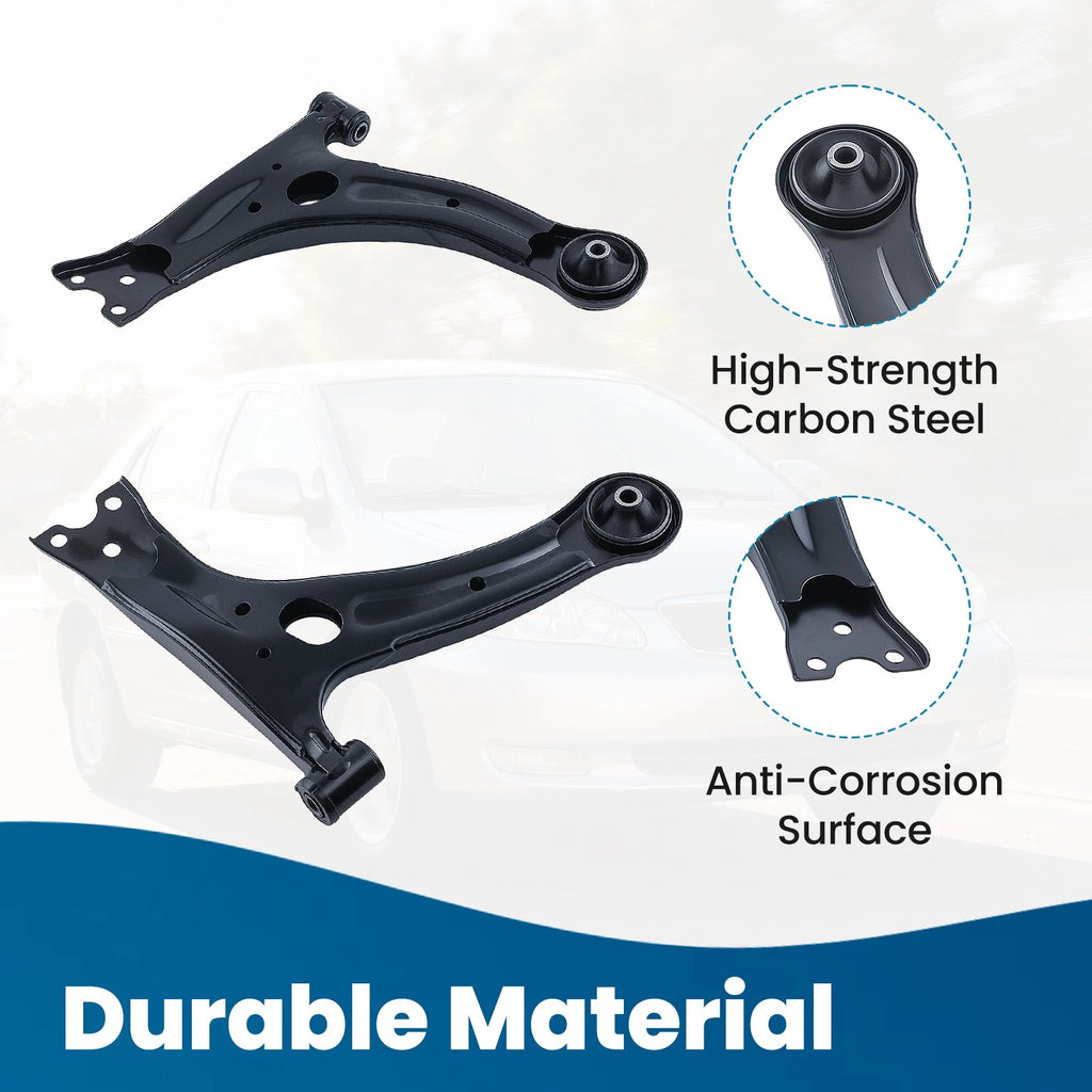 8Pc Lower Front Control Arm + Ball Joint Sway Bar Tie Rod for Corolla (2003–2008)
