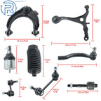 Control Arm Tie Rod Sway Bar Ball Joint Kit for Acura TL (2004–2006)