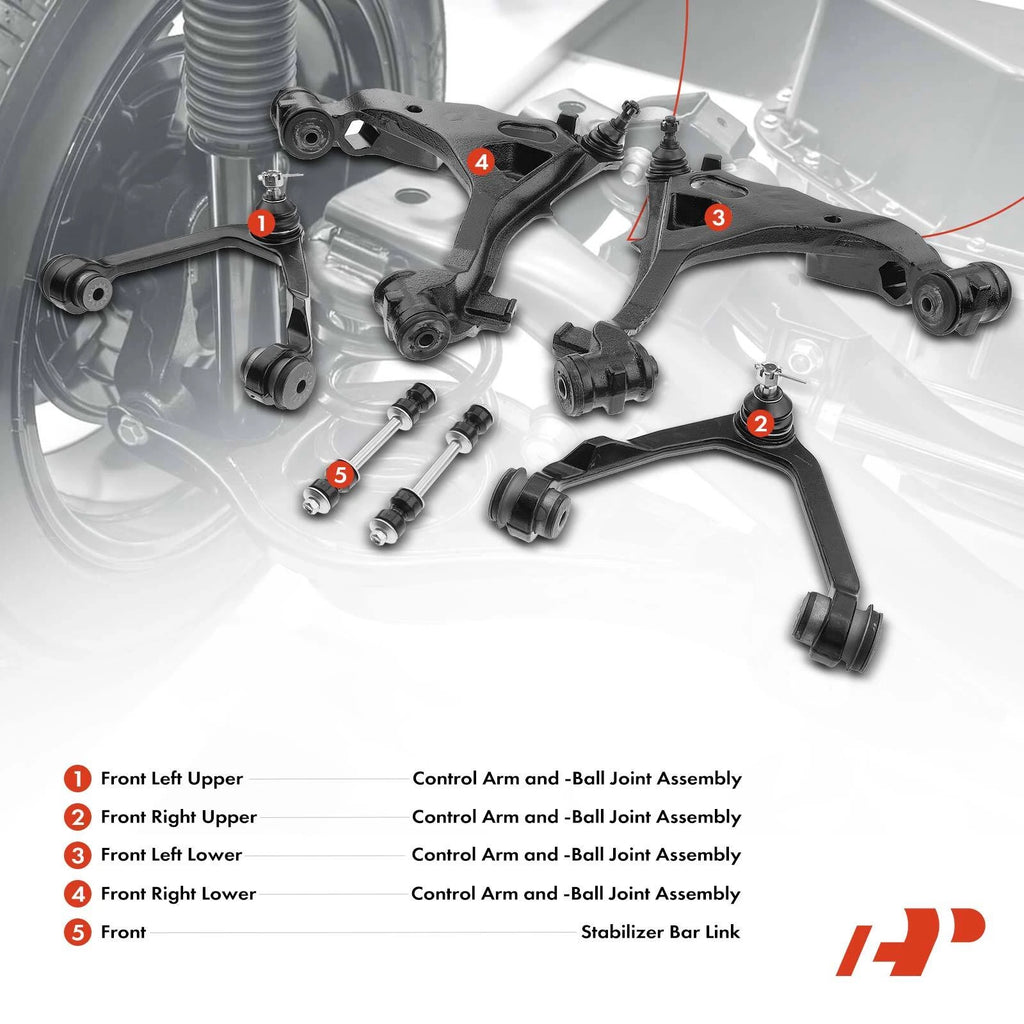 6x Front Control Arm with Ball Joint for Ford F-150 F-250 (1997–2003)