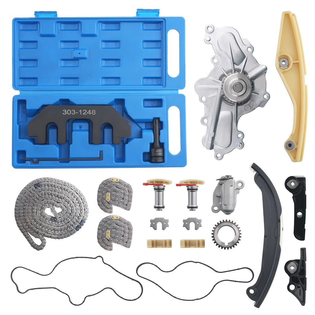 Timing Chain Kit with Water Pump for Ford Edge Explorer Taurus Flex (2011–2019)