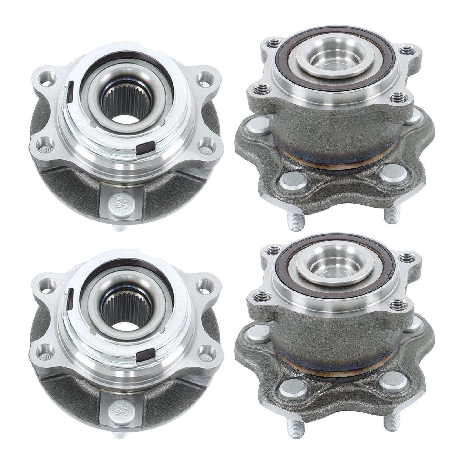 2X Front & 2X Rear Wheel Hub Bearing Assembly for Nissan Altima (2008â2012)