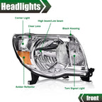 Set of 2 Headlights for Toyota Tacoma (2005–2011)