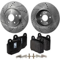 Brake Disc and Pad Kit for Nissan 350Z (2007–2009) Cross-drilled Slotted Rear