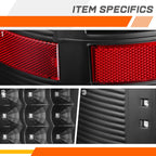 2X Full LED Tail Lights for GMC Sierra (2007–2014) Black